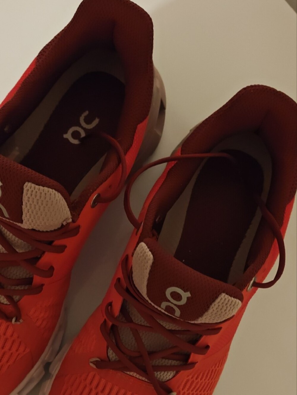 Like New OC Athletic Sneakers in Orange with Maroon Accents - Picture 2 of 4